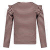 Meisjes Longsleeve rib met streep - Daily Princess van Jubel in de kleur Bordeaux in maat 128.