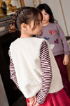 Meisjes Longsleeve rib met streep - Daily Princess van Jubel in de kleur Bordeaux in maat 128.