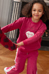 Meisjes Sweater - Daily Princess van Jubel in de kleur Cerise in maat 128.