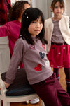 Meisjes Sweater - Daily Princess van Jubel in de kleur Cerise in maat 128.