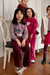 Meisjes Sweater - Daily Princess van Jubel in de kleur Cerise in maat 128.
