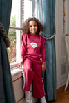 Meisjes Sweater - Daily Princess van Jubel in de kleur Cerise in maat 128.