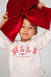 Meisjes Sweater relaxed fit - Daily Princess van Jubel in de kleur Offwhite melange in maat 128.