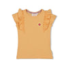 Meisjes T-shirt - Sunny Side Up van Jubel in de kleur Abrikoos in maat 128.