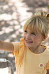 Meisjes T-shirt - Sunny Side Up van Jubel in de kleur Abrikoos in maat 128.