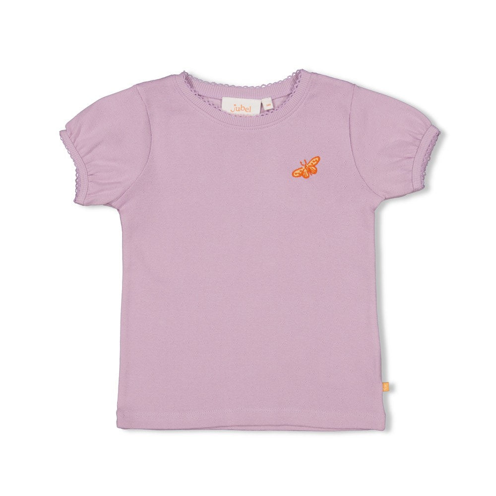 Meisjes T-shirt - Sunny Side Up van Jubel in de kleur Lila in maat 128.