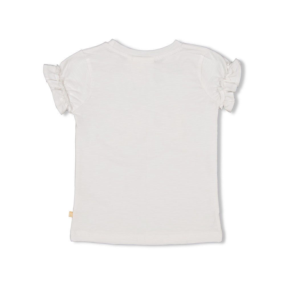 Meisjes T-shirt - Sunny Side Up van Jubel in de kleur Wit in maat 128.
