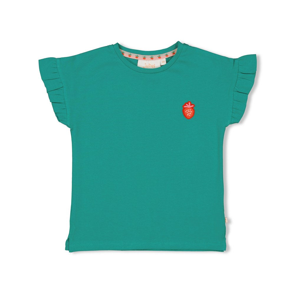 Meisjes T-shirt - Berry Nice van Jubel in de kleur Groen in maat 128.