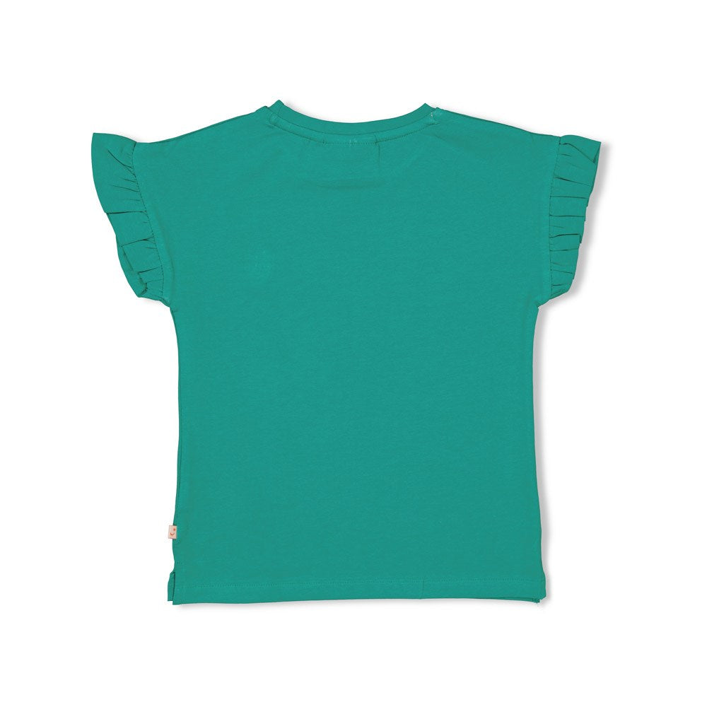 Meisjes T-shirt - Berry Nice van Jubel in de kleur Groen in maat 128.