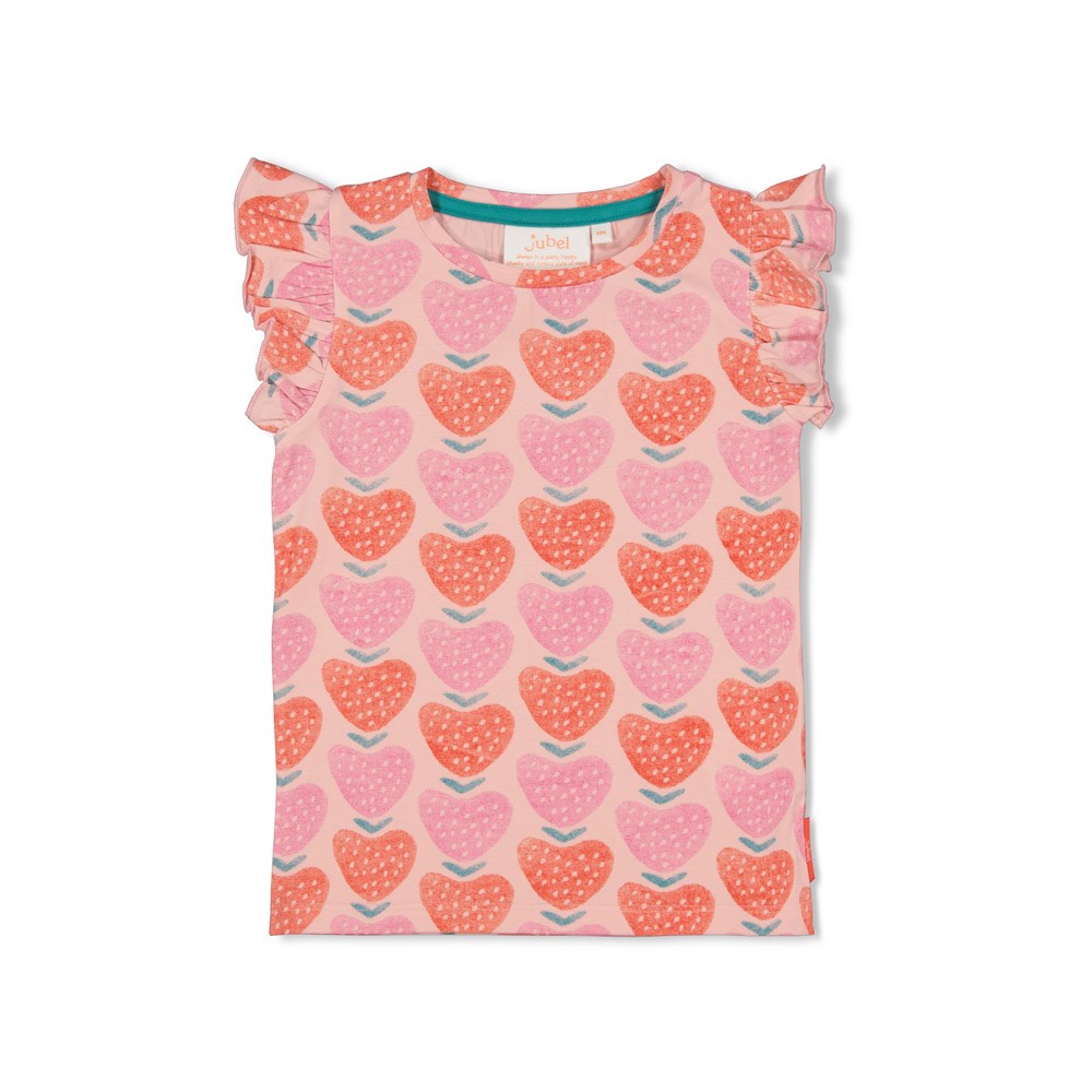 Meisjes T-shirt AOP - Berry Nice van Jubel in de kleur l.Roze in maat 128.