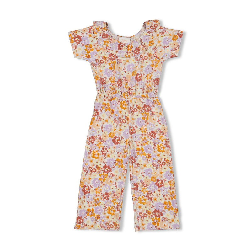 Meisjes Jumpsuit AOP - Sunny Side Up van Jubel in de kleur Offwhite in maat 128.