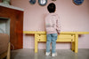 Jongens Sweater Oversized Backprint van Daily7 in de kleur Pale Mauve in maat 128.