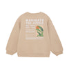 Jongens Sweater Oversized Print van Daily7 in de kleur Latte Sand in maat 128.