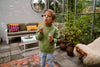 Jongens Sweater Textprint van Daily7 in de kleur Tendril in maat 128.