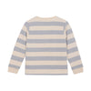 Jongens T-shirt LS Big Stripe van Daily7 in de kleur Medium Grey Melange in maat 128.