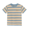 Jongens T-shirt Stripe van Daily7 in de kleur Ashley Blue in maat 128.