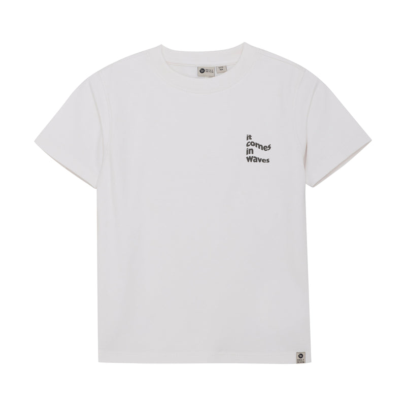 Jongens T-shirt Print van Daily7 in de kleur Cloud in maat 128.