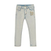 Jongens 2700 Skinny Fit Print Jeans van Daily7 in de kleur Used Light Denim in maat 128.