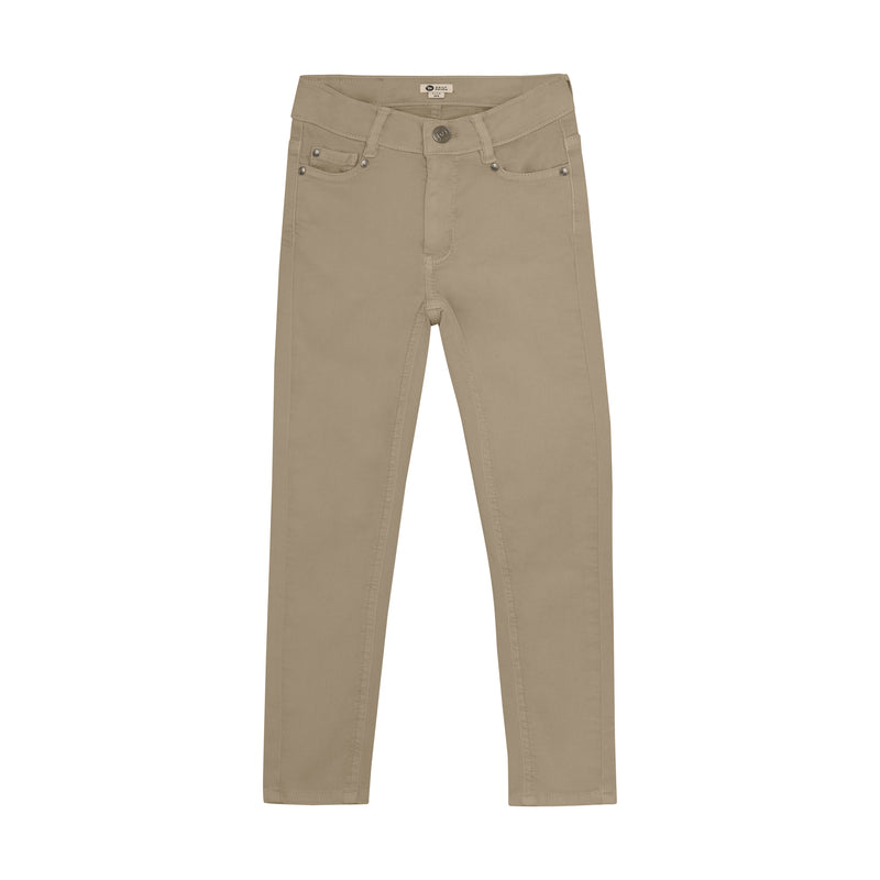 Jongens Twill Pants Skinny Fit van Daily7 in de kleur Desert Olive in maat 128.