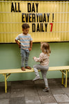 Jongens Check Cargo Pants van Daily7 in de kleur Cloud in maat 128.
