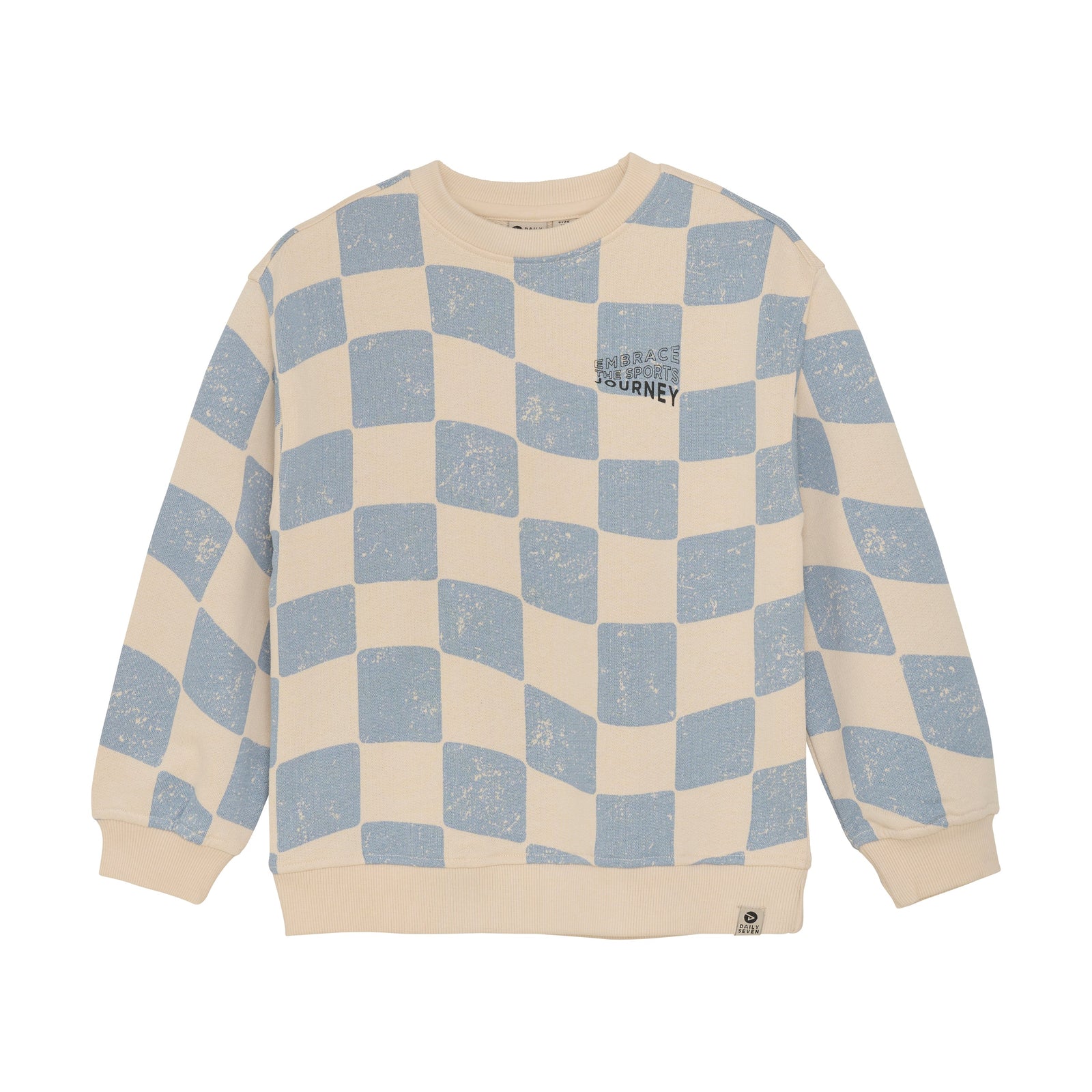 Daily7 Oversized Sweater Check Print