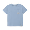 Jongens T-shirt Structure Print van Daily7 in de kleur Ashley Blue in maat 128.