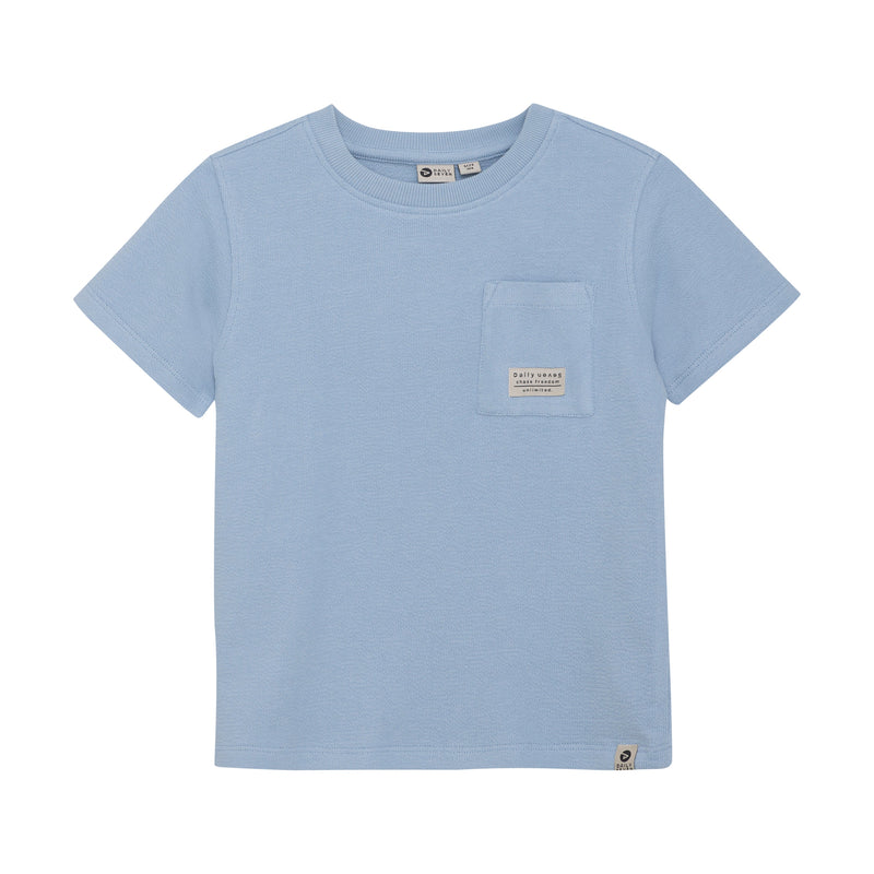 Jongens T-shirt Structure Print van Daily7 in de kleur Ashley Blue in maat 128.