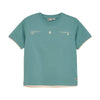 Jongens T-shirt Double Layer van Daily7 in de kleur Ocean Green  in maat 128.