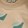 Jongens T-shirt Allover Print van Daily7 in de kleur Latte Sand in maat 128.