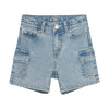 Jongens Cargo Denim Shorts van Daily7 in de kleur Medium Denim in maat 128.