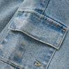 Jongens Cargo Denim Shorts van Daily7 in de kleur Medium Denim in maat 128.