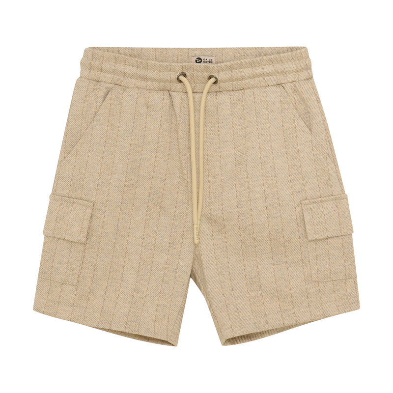 Jongens Check Cargo Shorts van Daily7 in de kleur Sandshell in maat 128.