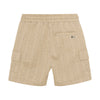 Jongens Check Cargo Shorts van Daily7 in de kleur Sandshell in maat 128.