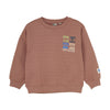 Jongens Oversized Sweater Artwork van Daily7 in de kleur Burlwood  in maat 128.