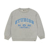 Jongens Oversized Sweater Artwork van Daily7 in de kleur Medium Grey Melange in maat 128.