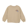 Jongens Oversized Sweater Music van Daily7 in de kleur Latte Sand in maat 128.