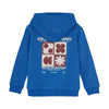 Jongens Hoodie Backprint van Daily7 in de kleur Dusty Kobalt in maat 128.