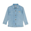 Jongens Denim Shirt Backprint van Daily7 in de kleur Denim in maat 128.