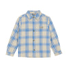 Jongens Shirt Check Print van Daily7 in de kleur Dusty Kobalt in maat 128.
