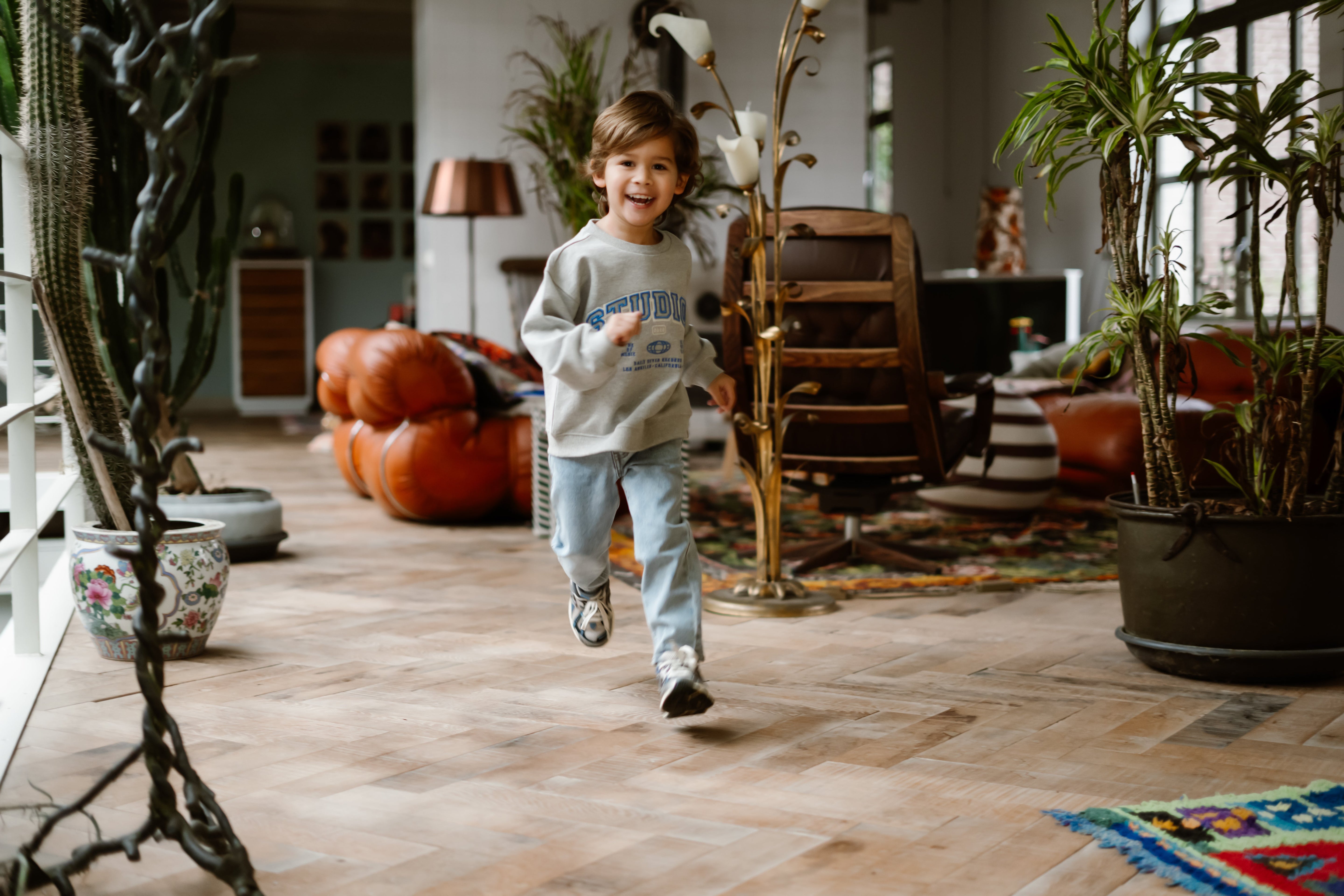 Jongens Jeans Relaxed Fit  van Daily7 in de kleur Denim in maat 128.