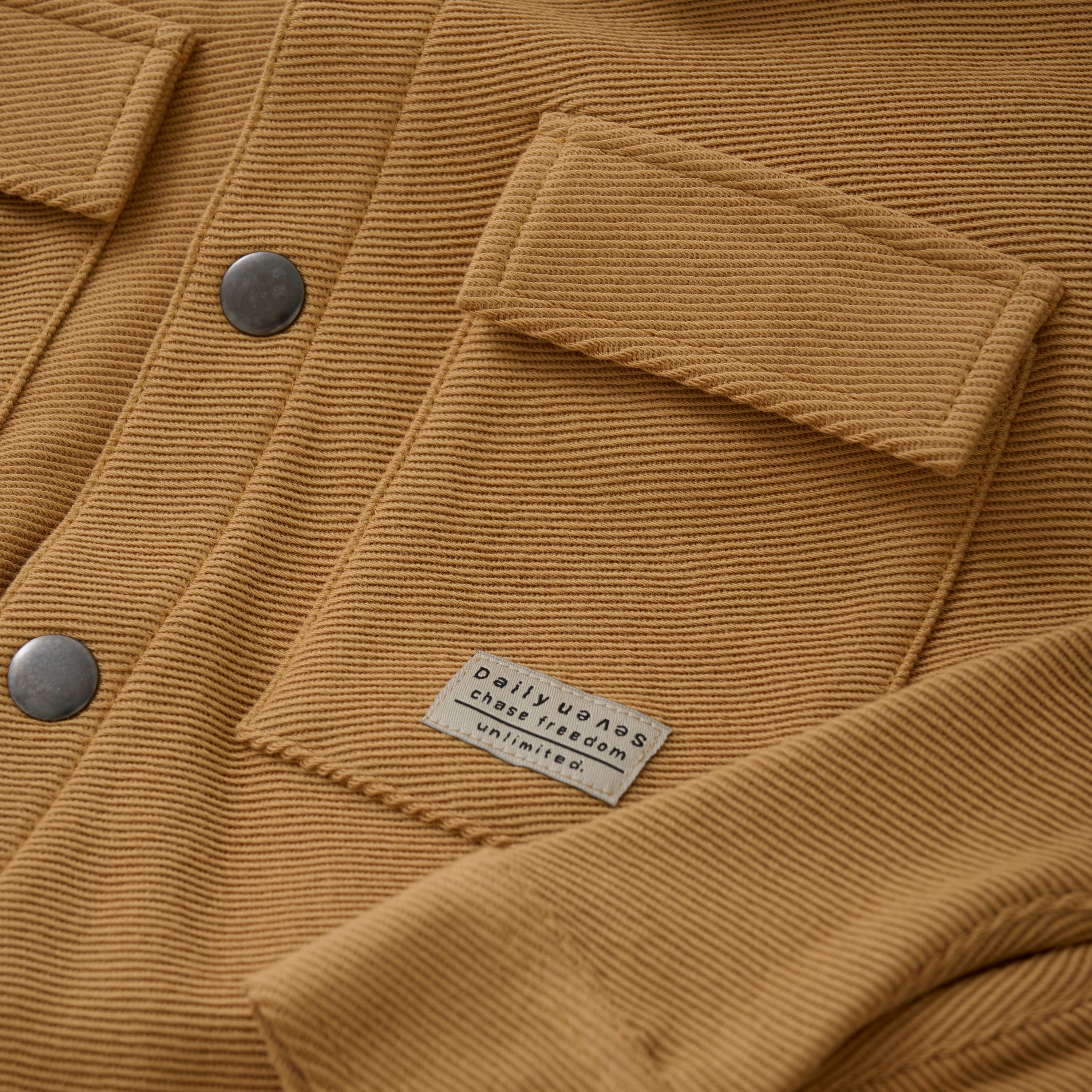 Jongens Shirtjacket Structure van Daily7 in de kleur Light Chestnut in maat 128.