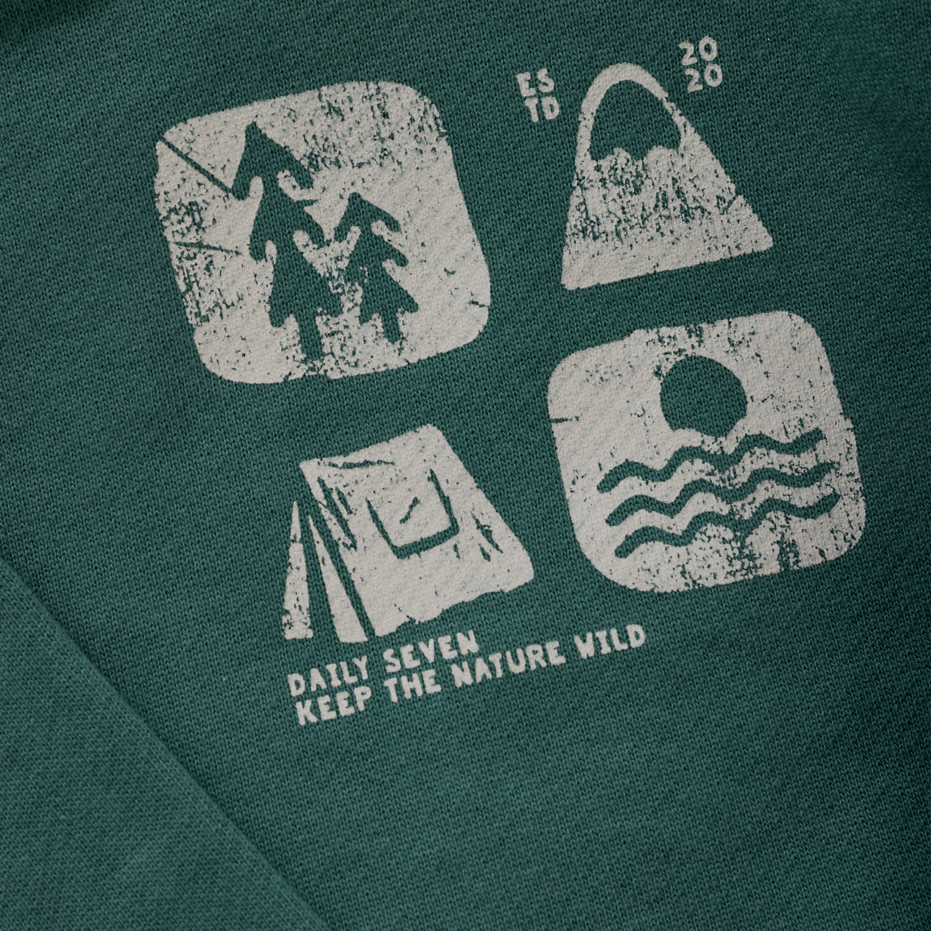 Jongens Oversized Sweater Artwork van Daily7 in de kleur Blue Spruce in maat 128.