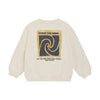 Jongens Oversized Sweater Backprint van Daily7 in de kleur Sandshell in maat 128.