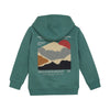 Jongens Hoodie Backprint van Daily7 in de kleur Blue Spruce in maat 128.