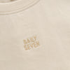 Jongens T-shirt Basic van Daily7 in de kleur Sandshell in maat 128.
