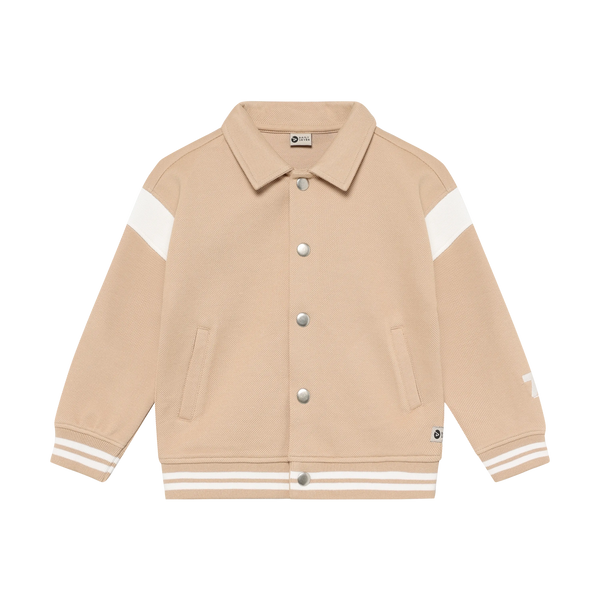 Jongens Oversized Bomberjacket van Daily7 in de kleur Latte Sand in maat 128.