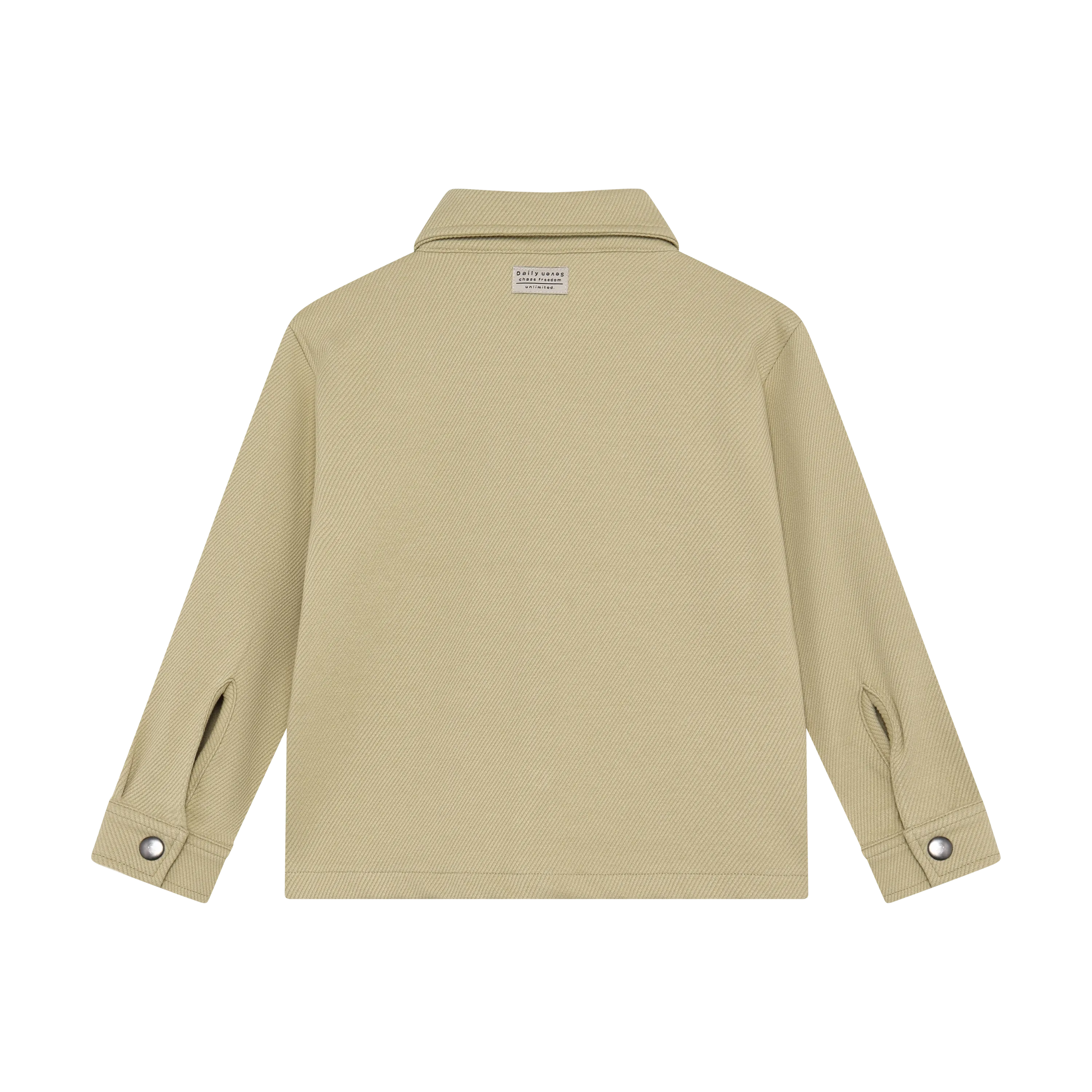 Jongens Shirt Jacket Structure  van Daily7 in de kleur Pale Olive Green in maat 128.