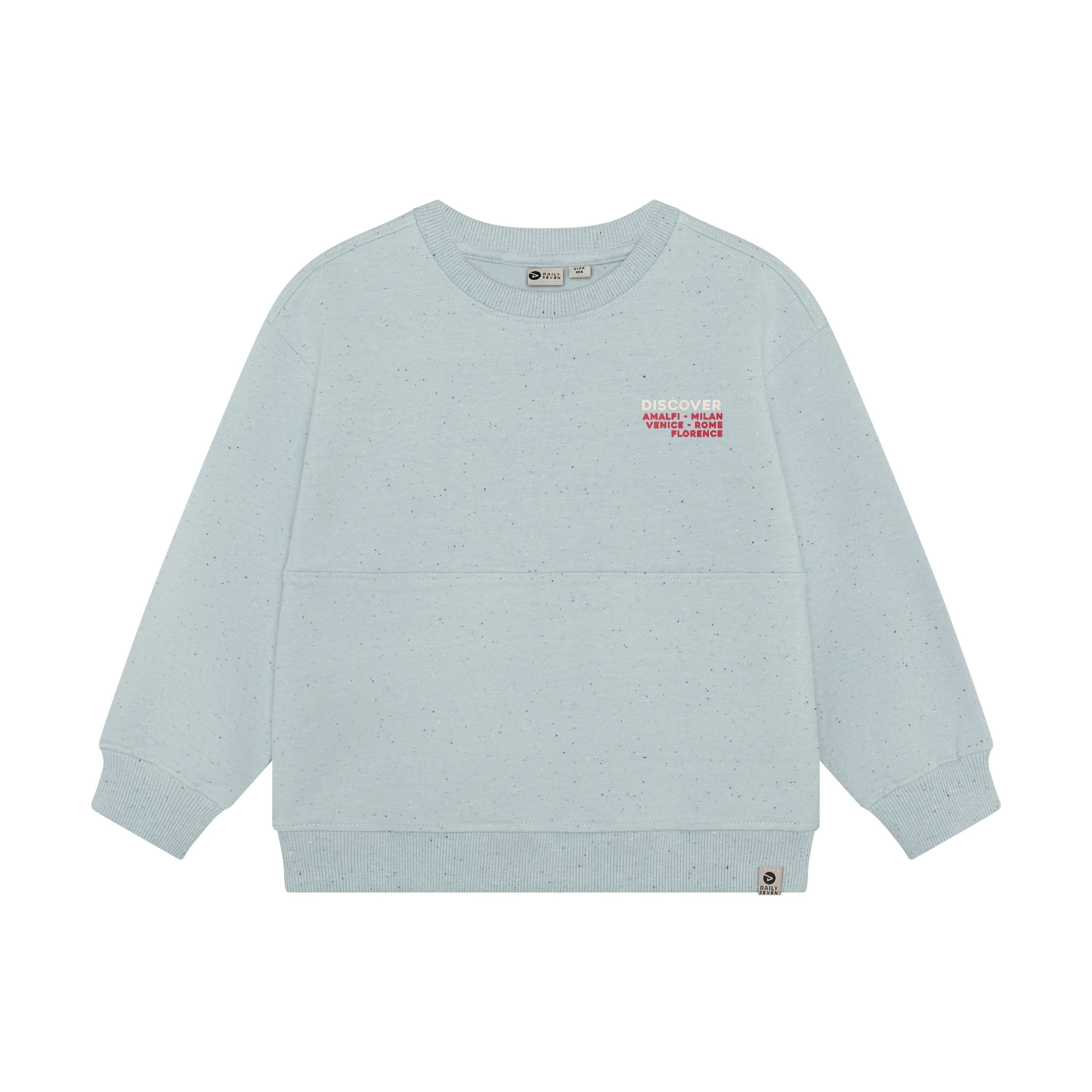 Jongens Oversized Sweater Nappy van Daily7 in de kleur Celestial Blue in maat 128.