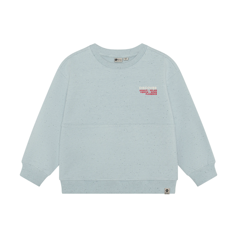 Jongens Oversized Sweater Nappy van Daily7 in de kleur Celestial Blue in maat 128.