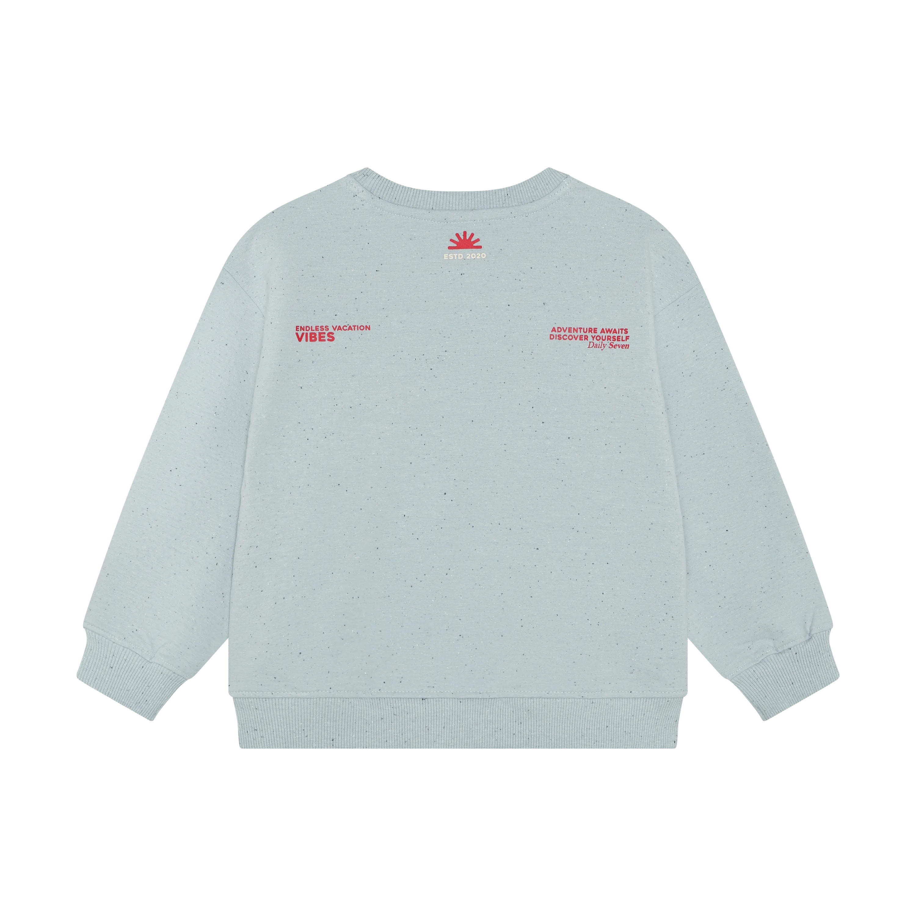 Jongens Oversized Sweater Nappy van Daily7 in de kleur Celestial Blue in maat 128.